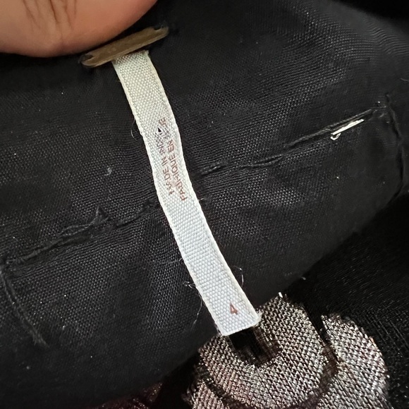 FREE PEOPLE Metallic Studded Jacquard Mini Dress Black Gold Small - Picture 4 of 6